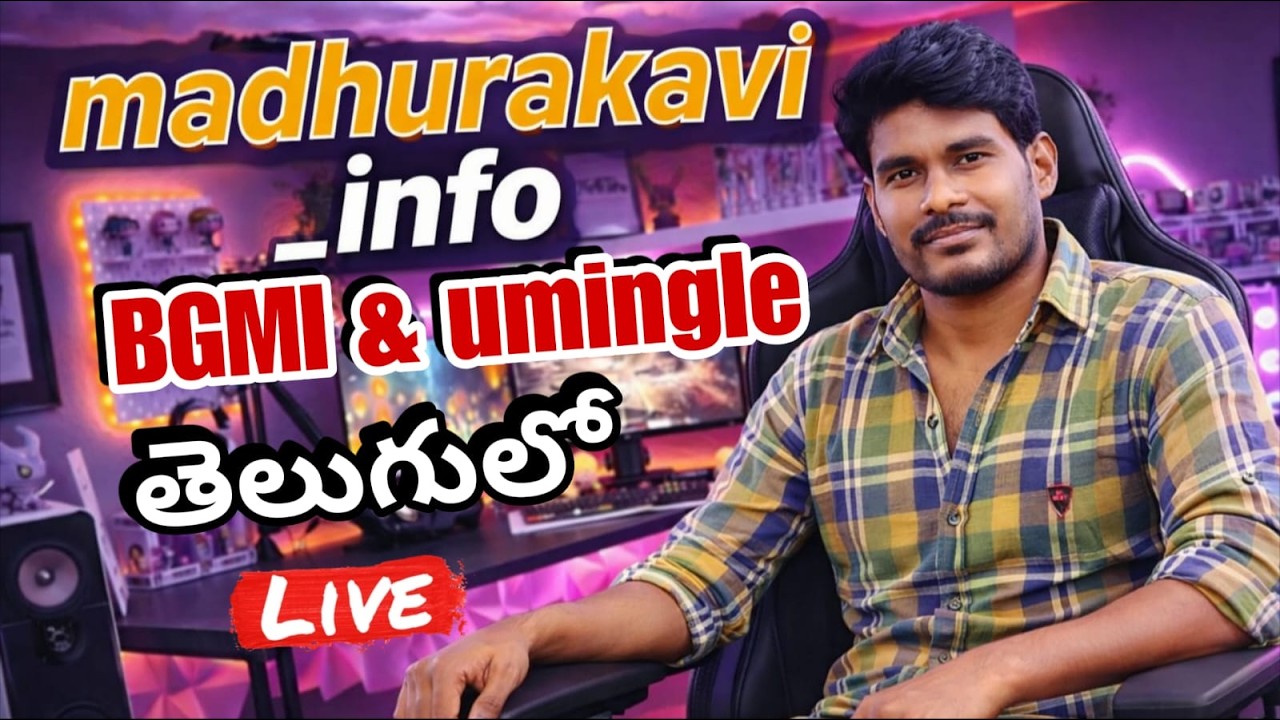 bgmi live streaming telugu |madhurakavi|