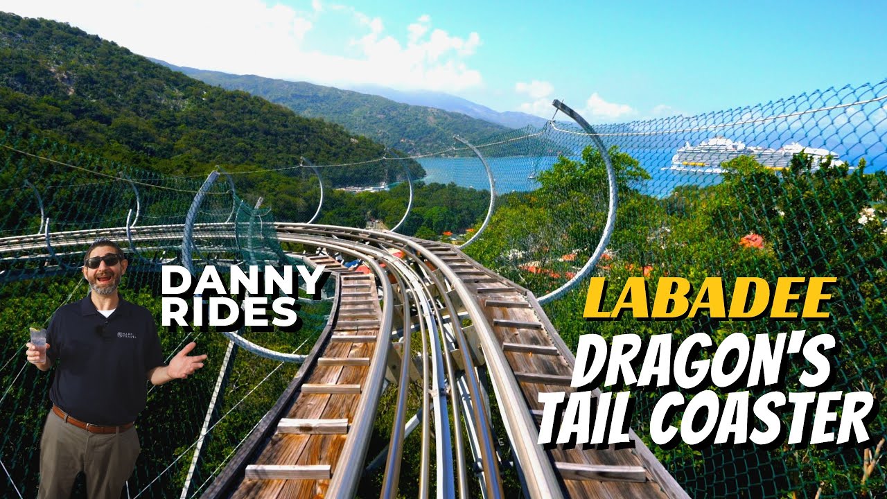 Дэнни и Тейлор катаются на горках Dragon's Tail Coaster POV 4K | Лабади, Гаити | Royal Caribbean ...