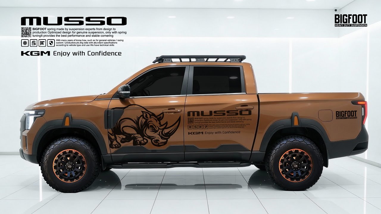 KGM 무쏘 Q300 이렇게 바뀝니다｜빅풋 스프링 2인치 업 튜닝  #무쏘Q300 #무쏘 #렉스턴스포츠