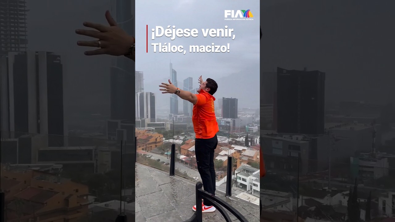 ¡ESTÁ BIEN FRÍA! | Samuel García agradece lluvia a Tláloc en Nuevo León; persiste la crisis de agua