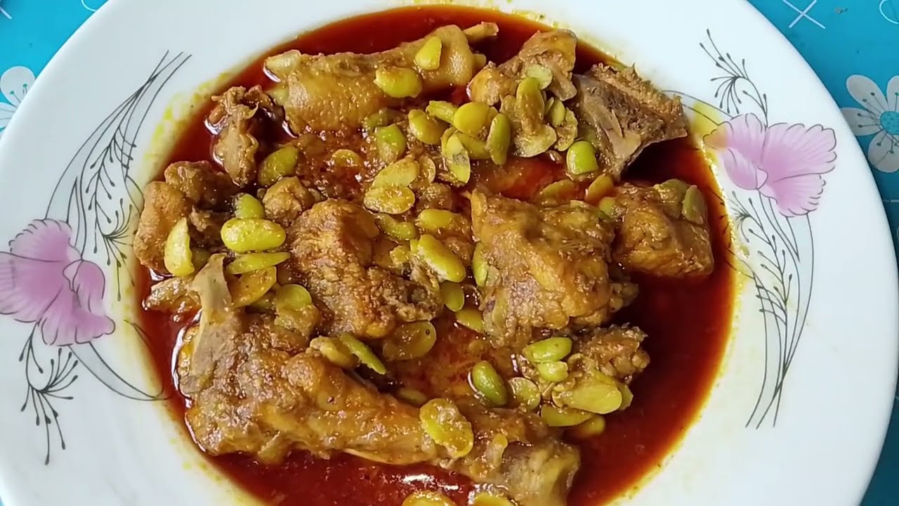 সীমের বিচি দিয়ে 🐔 মুরগির মাংসের রেসিপি ll Shimer Bichi with Chicken Curry 🍛