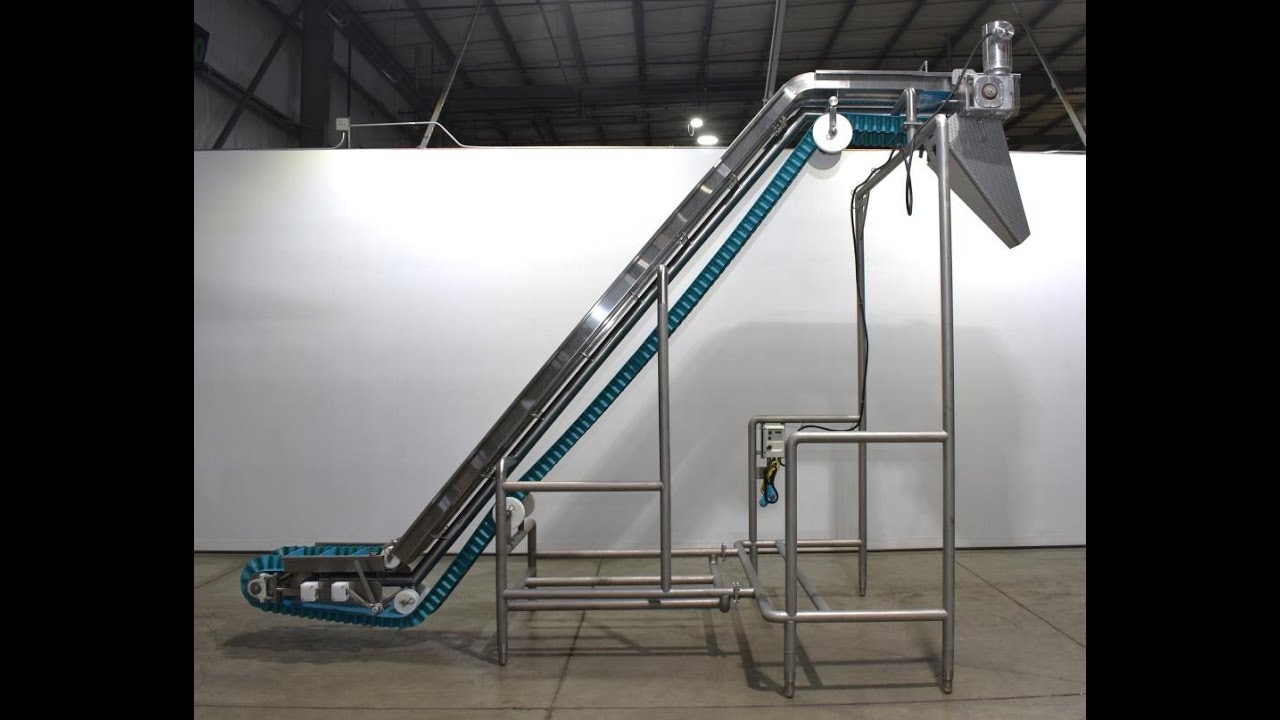 Inclined Cleated Belt Conveyor - Stock# 73173004