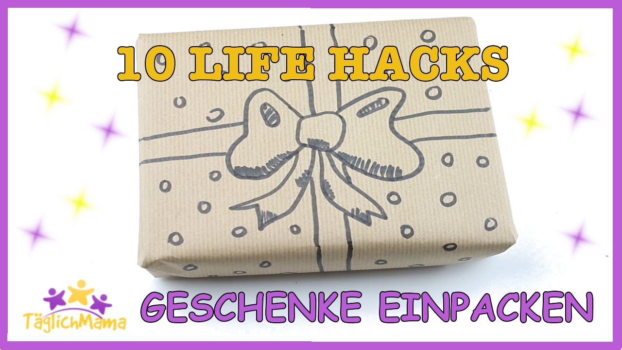 10 LIFE HACKS fürs GESCHENKE EINPACKEN / TIPPS, HACKS & DIYS /Täglich Mama