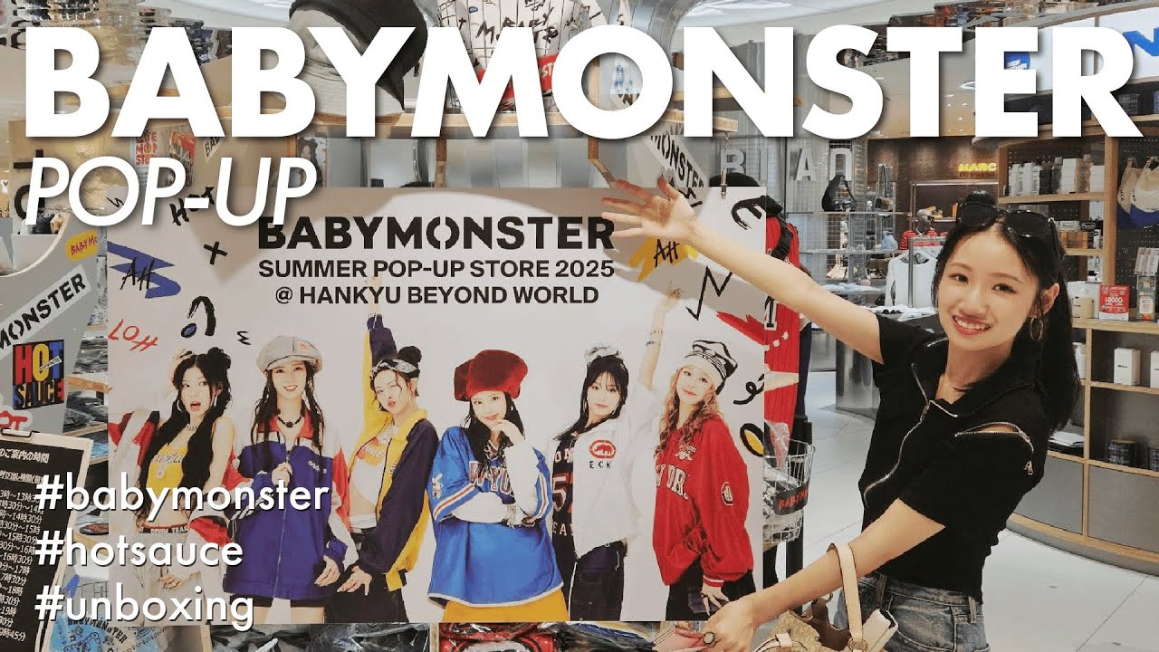 BABYMONSTER POPUP｜新曲『HOT SAUCE』の新グッズ！べビモンのサマーポップアップストアin大阪に行ってきたvlog