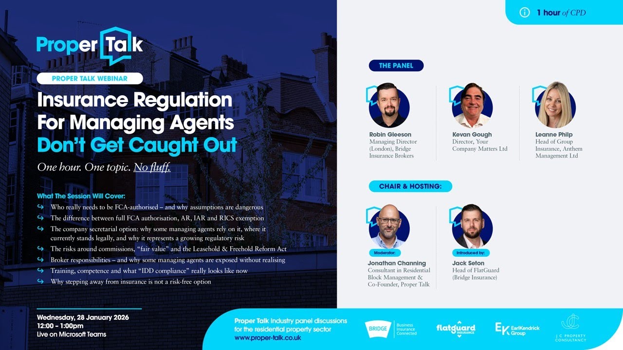Proper Talk - Insurance Regulation for Managing Agents - Don't get caught out!