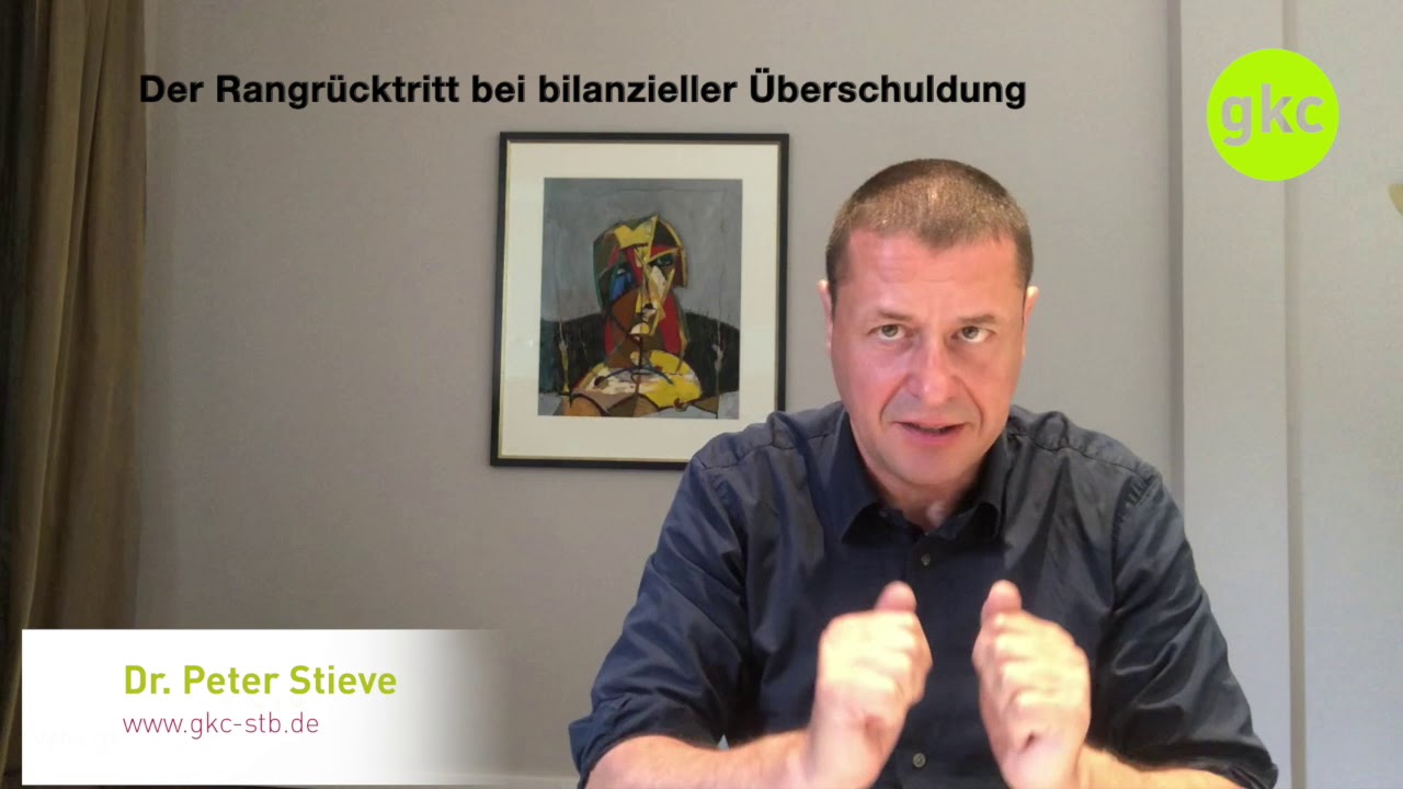 Der Rangrücktritt bei bilanzieller Überschuldung