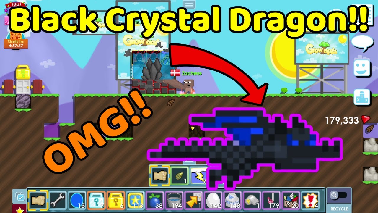 Making BLACK CRYSTAL DRAGON!!! (Epic Quest)┃Growtopia