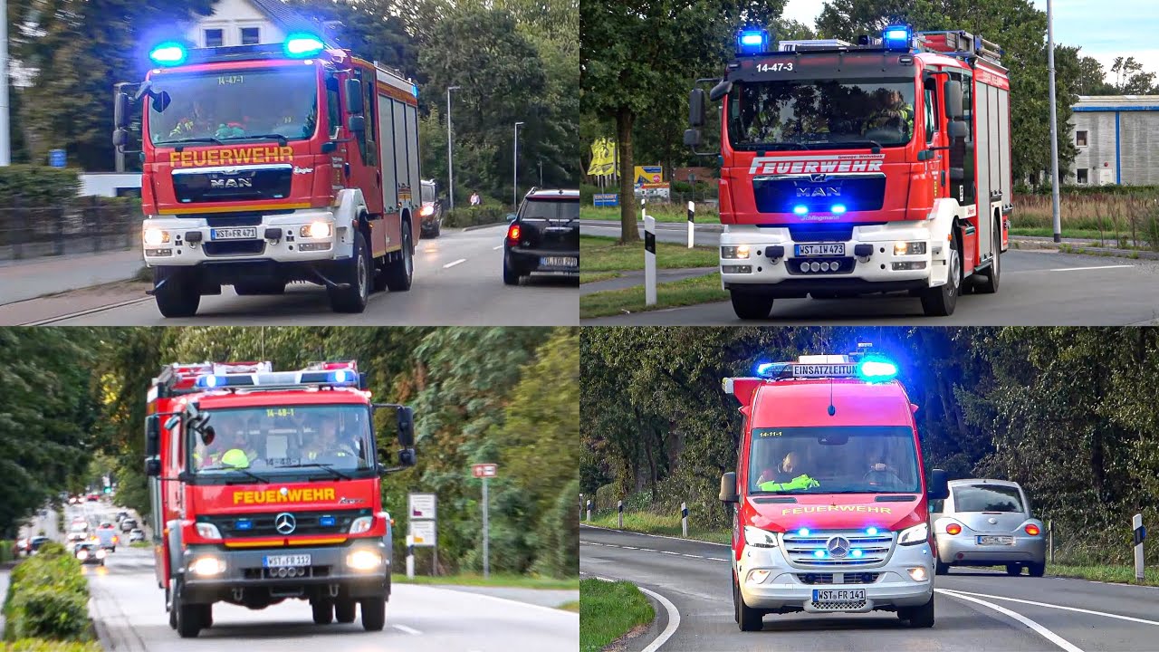[Einsatzübung + Realeinsatz] Feuerwehr Rastede, Ipwege-Wahnbek und Loy/Barghorn auf Einsatzfahrt