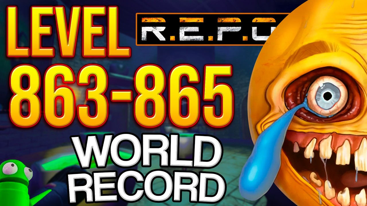 R.E.P.O. Solo World Record Level 863-865 | TIER 3 MONSTER INVASION!💀
