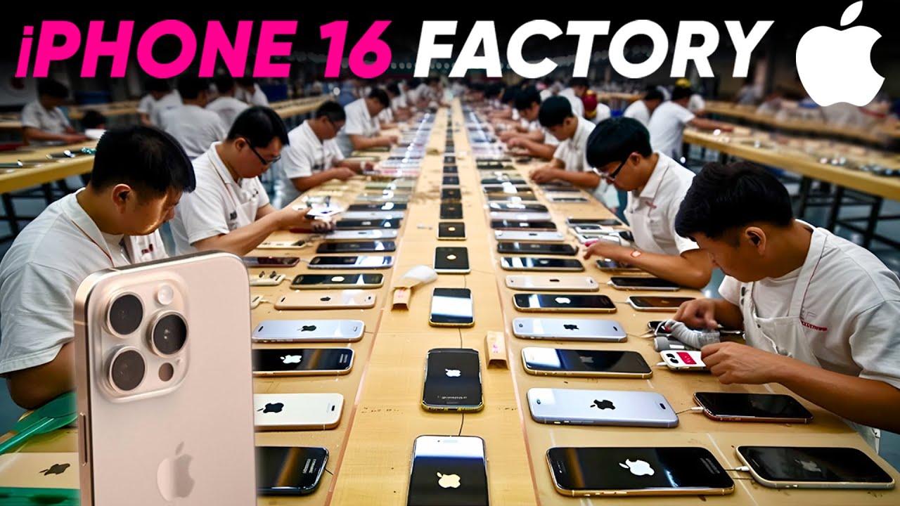 Внутри БЕЗУМНОГО завода Apple по производству iPhone 16! 📱📱 Как производят iPhone на заводе? | Ка...