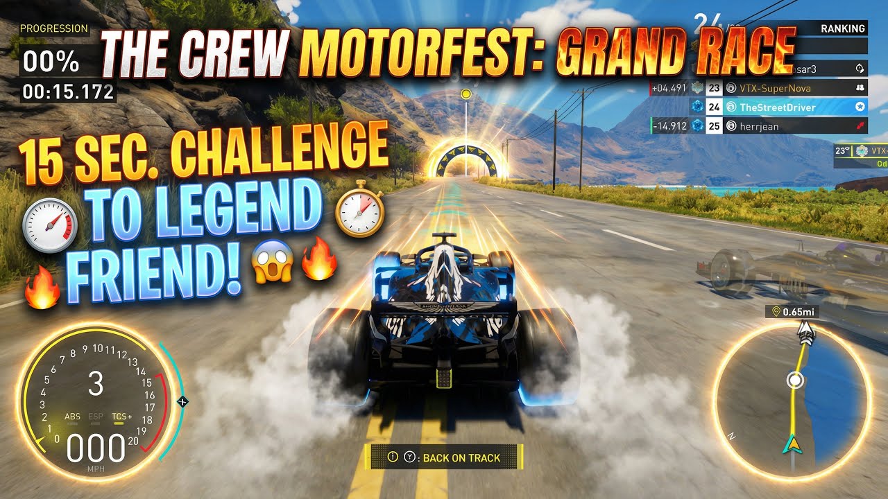 Grand Race [15 Sec. Challenge to Legend Friend!] - The Crew Motorfest Live!