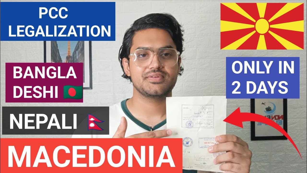 NORTH MACEDONIA 🇲🇰 PCC LEGALIZATION FOR INDIAN 🇮🇳 NEPALI 🇳🇵 BANGLADESHI 🇧🇩  EUROPE WORK VISA 2025