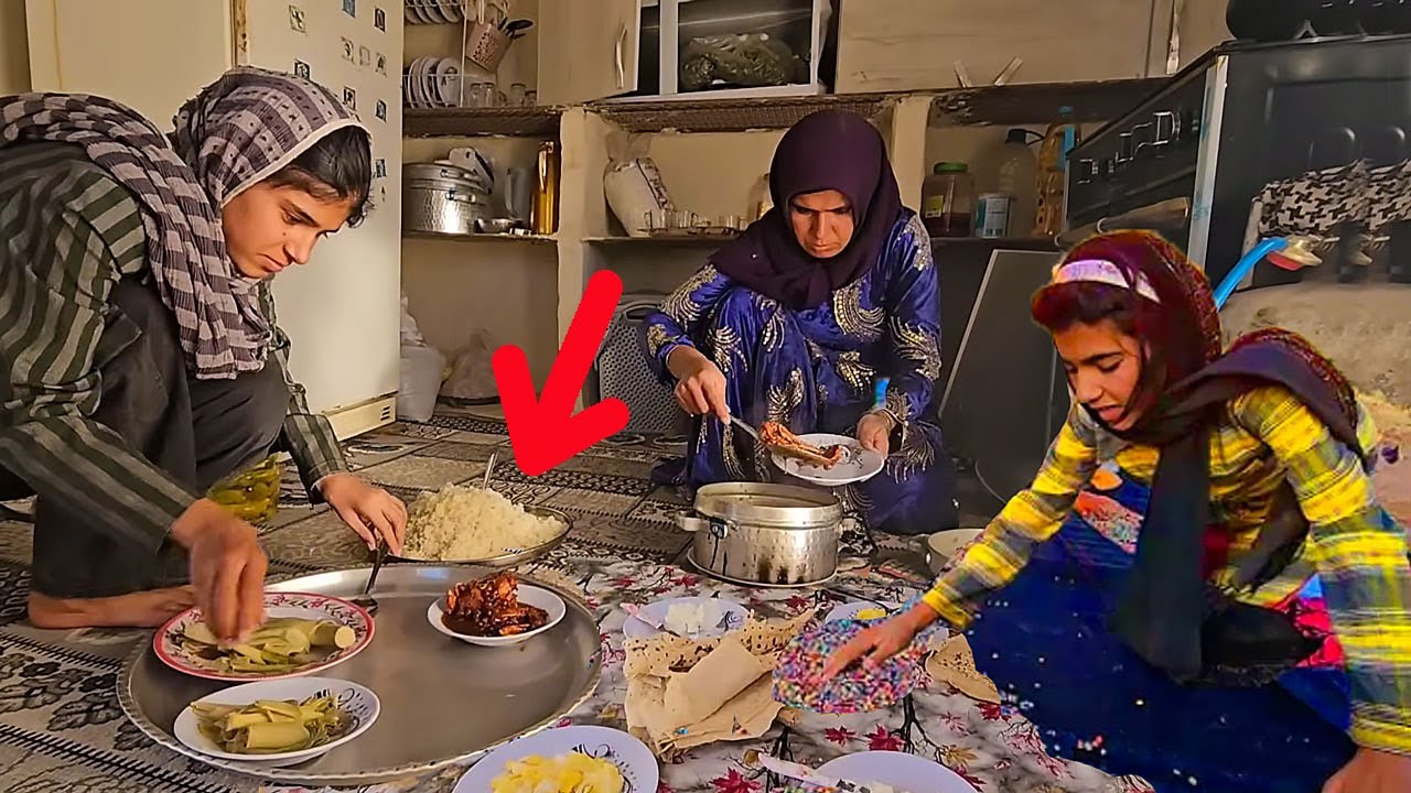 Fariba's family gathering with delicious food