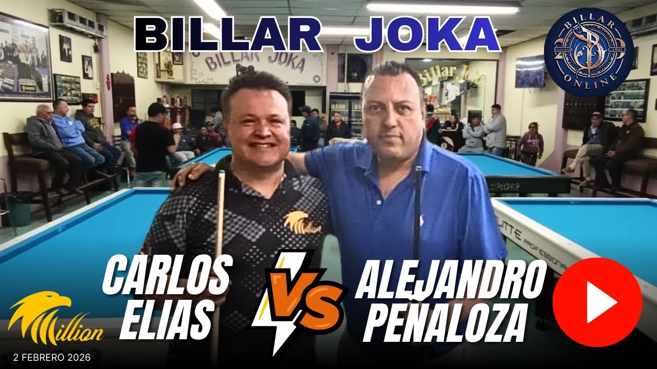 Increible la maxima potencia!  Carlos ELIAS vs Alejandro PE&Ntilde;ALOZA, Billar Joka
