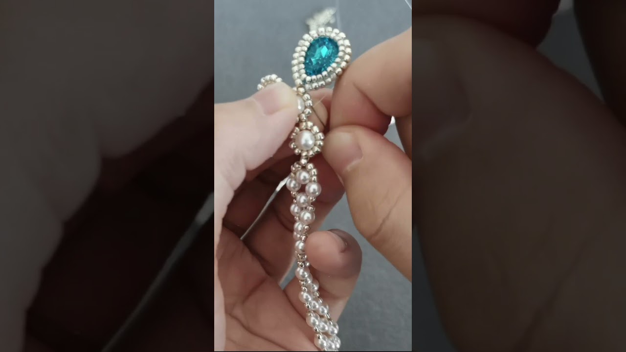 Luxury Pearl Necklace Set, Tutorial on Home page #necklacedesign #luxuryjewelry #necklaceset