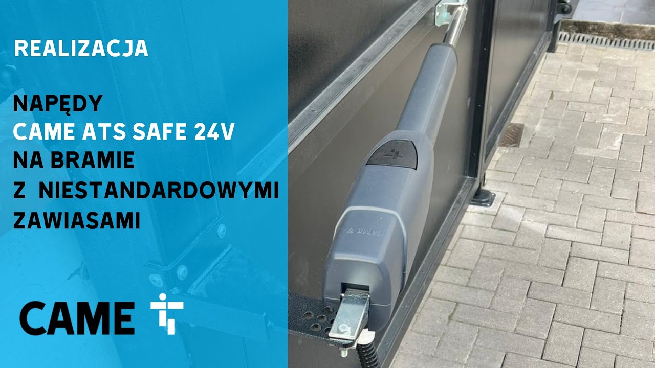 Niezawodny i szybki siłownik CAME ATS SAFE 24V w realizacji na bramie dwuskrzydłowej