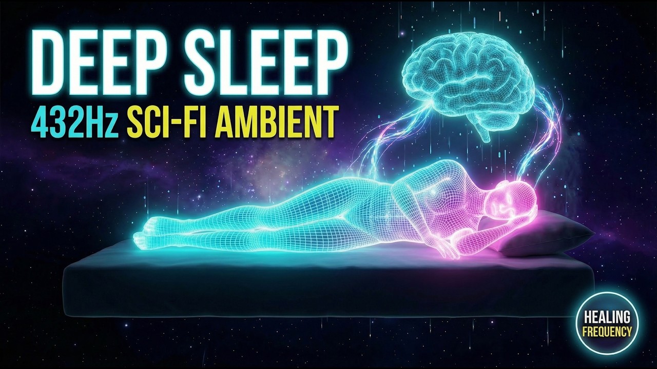 Fall Asleep Fast | 432Hz Holographic Sci-Fi Sleep Ambient & Theta Waves