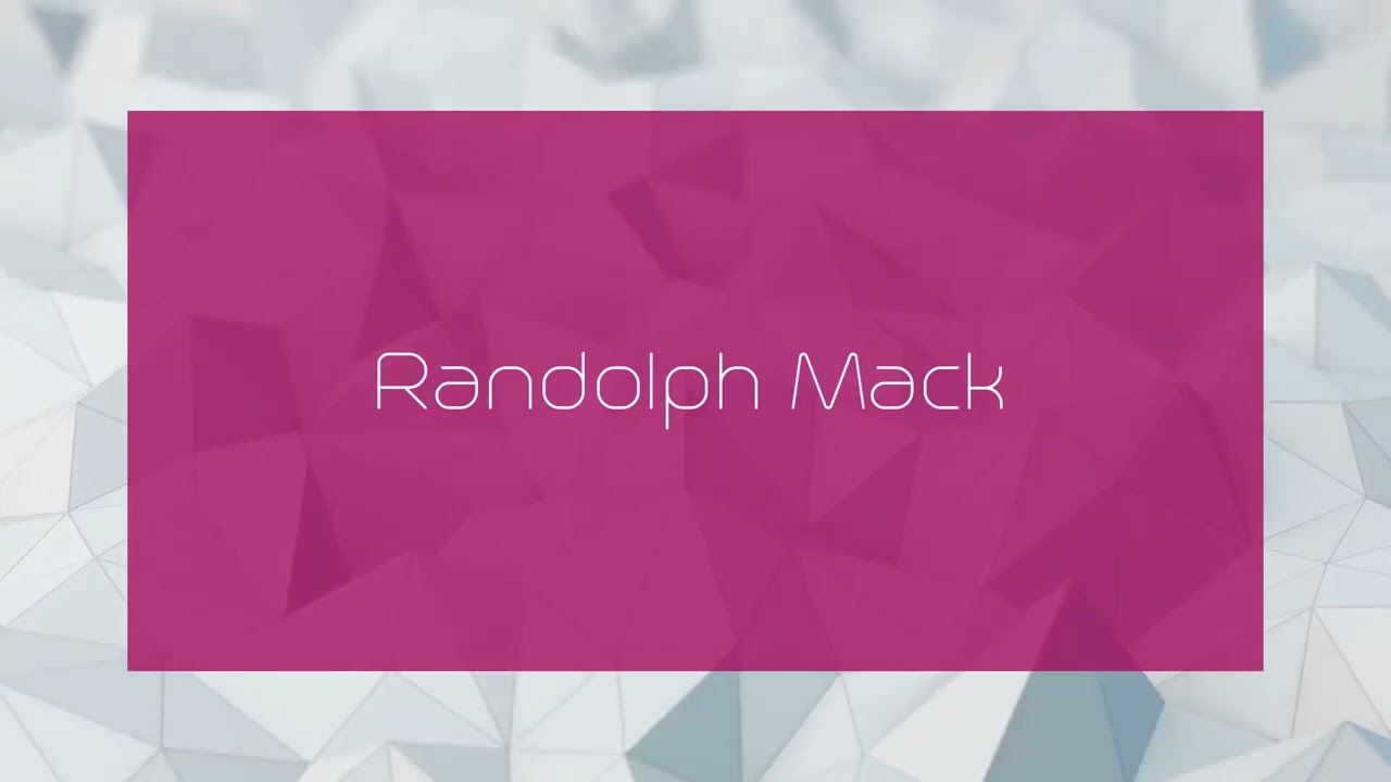 Randolph Mack - appearance