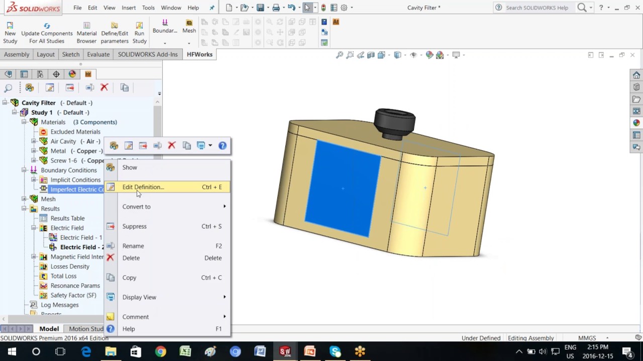 [Webinar] - Cavity Filters Design using HFWorks SolidWorks