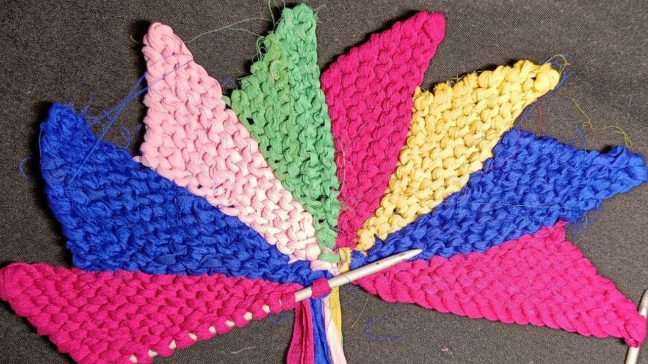 बहुत ही आसान तरीके से बनाए रंग बिरंगा पायदान/doormat design 