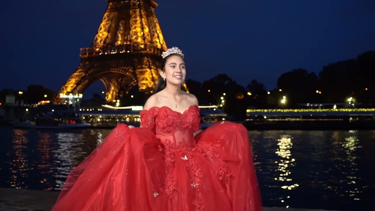 Quinceañera Princesa de Disney frente a la Torre Eiffel | Fotografía y Video en París 🎥👑