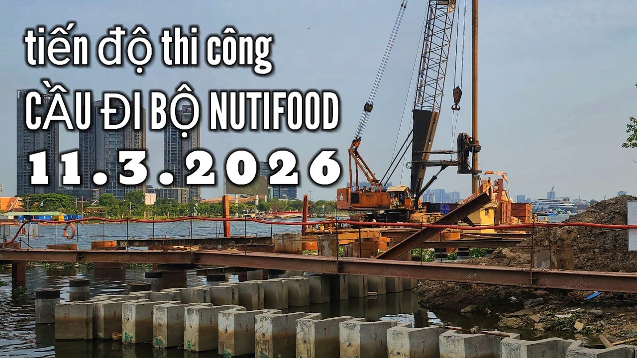 Cận Cảnh Cầu Đi Bộ Nghìn Tỷ Qua Sông Sài Gòn Đang Thi Công | Biểu Tượng Mới TP.HCM