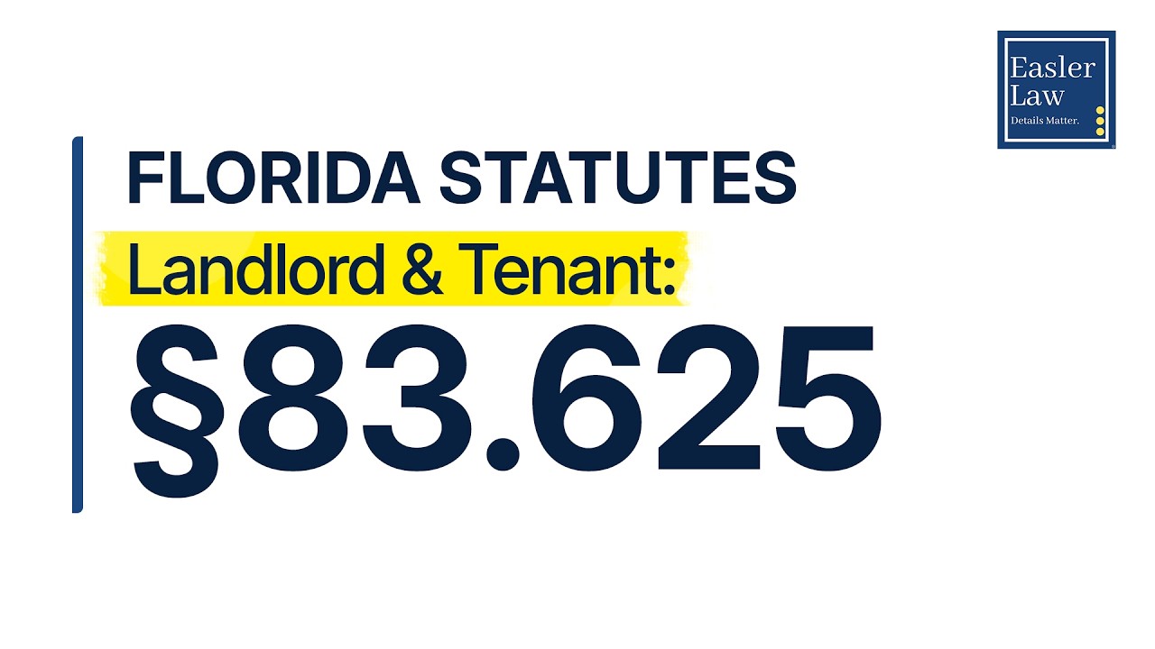 §83.625: Power to Award Possession and Enter Money Judgement | Florida Landlord & Tenant