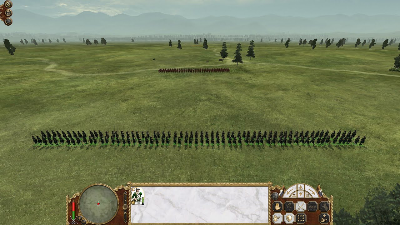 Firefight. Two ranks line VS Three ranks line. Empire: Total War.