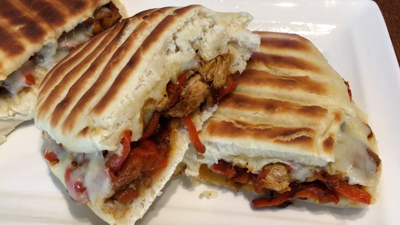 Pain Panini XL au poulet sans machine - Chicken Panini Sandwich Recipe
