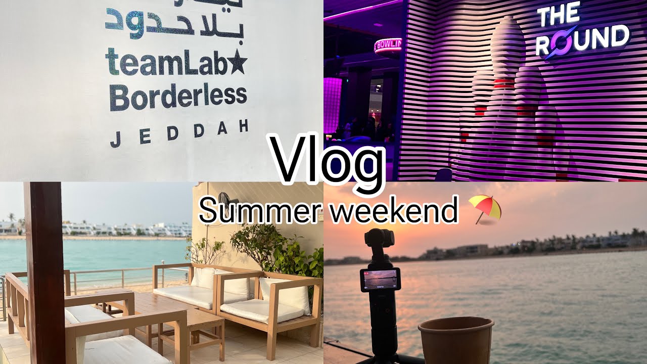 فلوق الويكند بالصيف ₊˚⊹♡ Five days in Jeddah, chalet activities, coffee ⛱️☀️