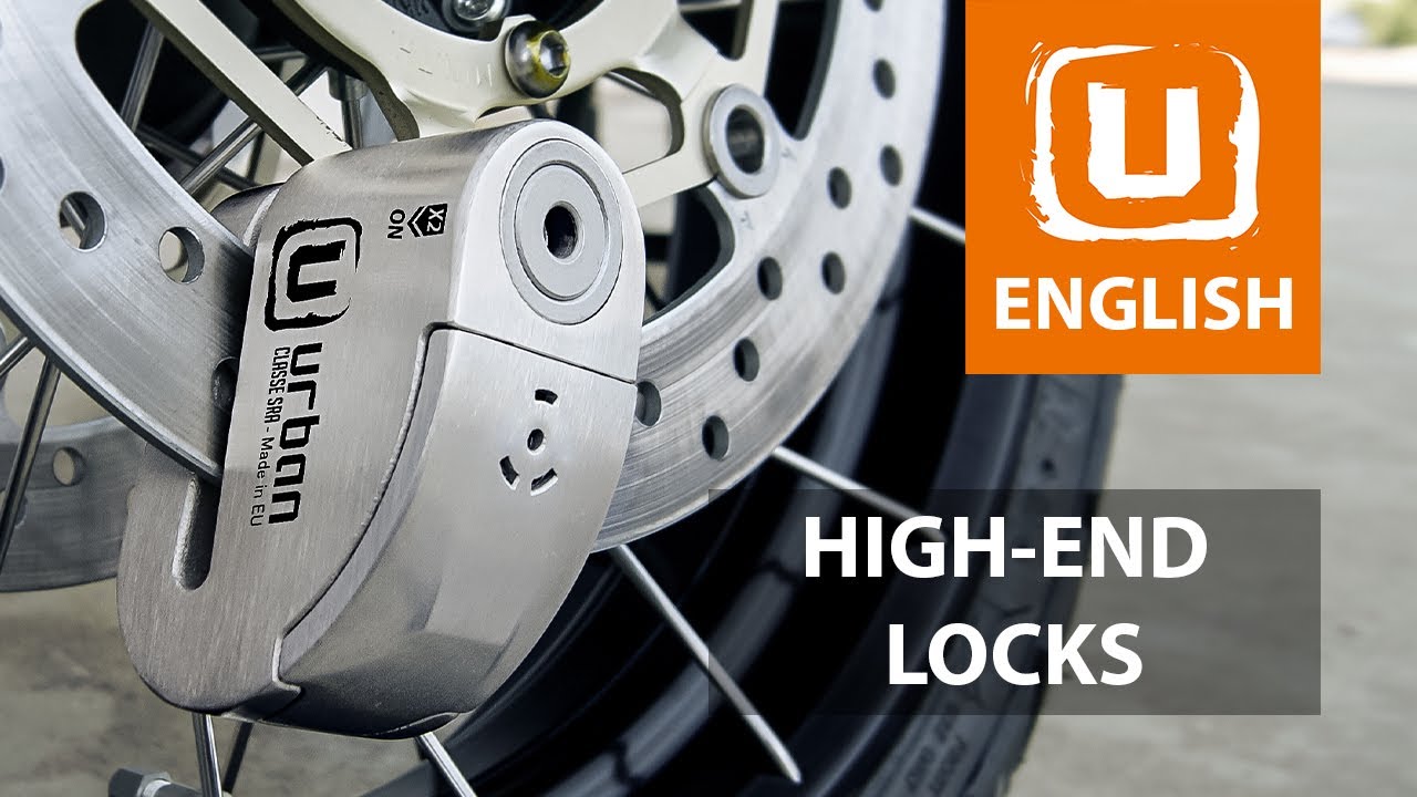 URBAN UR14S Approved Motorcycle Alarm Disc Lock, Stainless Steel Highest Security Alarm and Warning