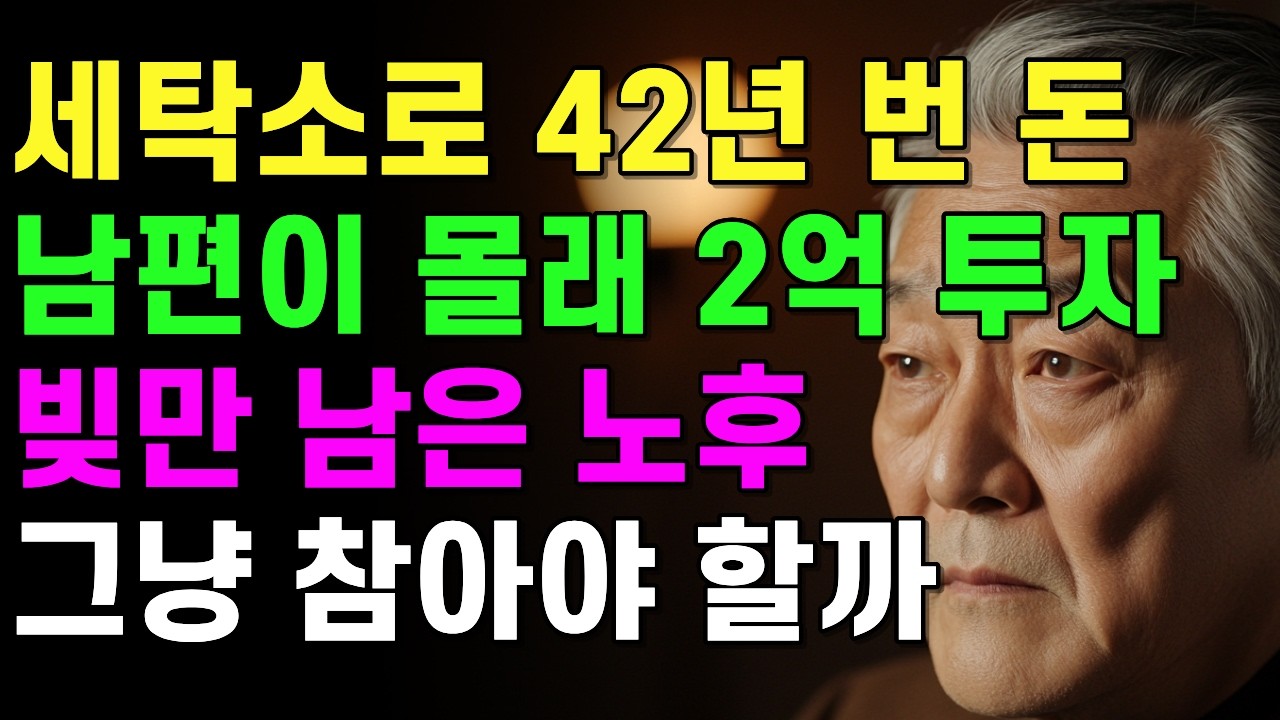 42년 세탁소에서 번 돈, 남편이 