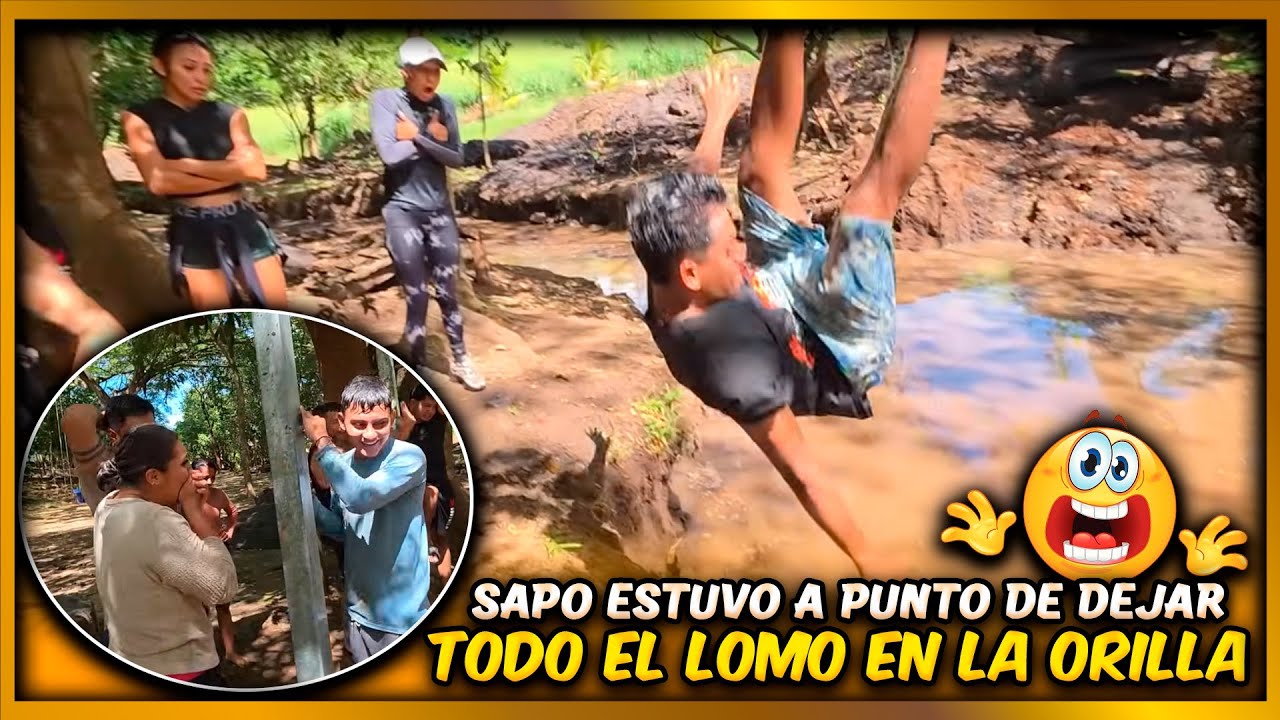 Que gran susto nos llevamos ver al Sapo cuando hizo el salto. Keysi tiene miedo