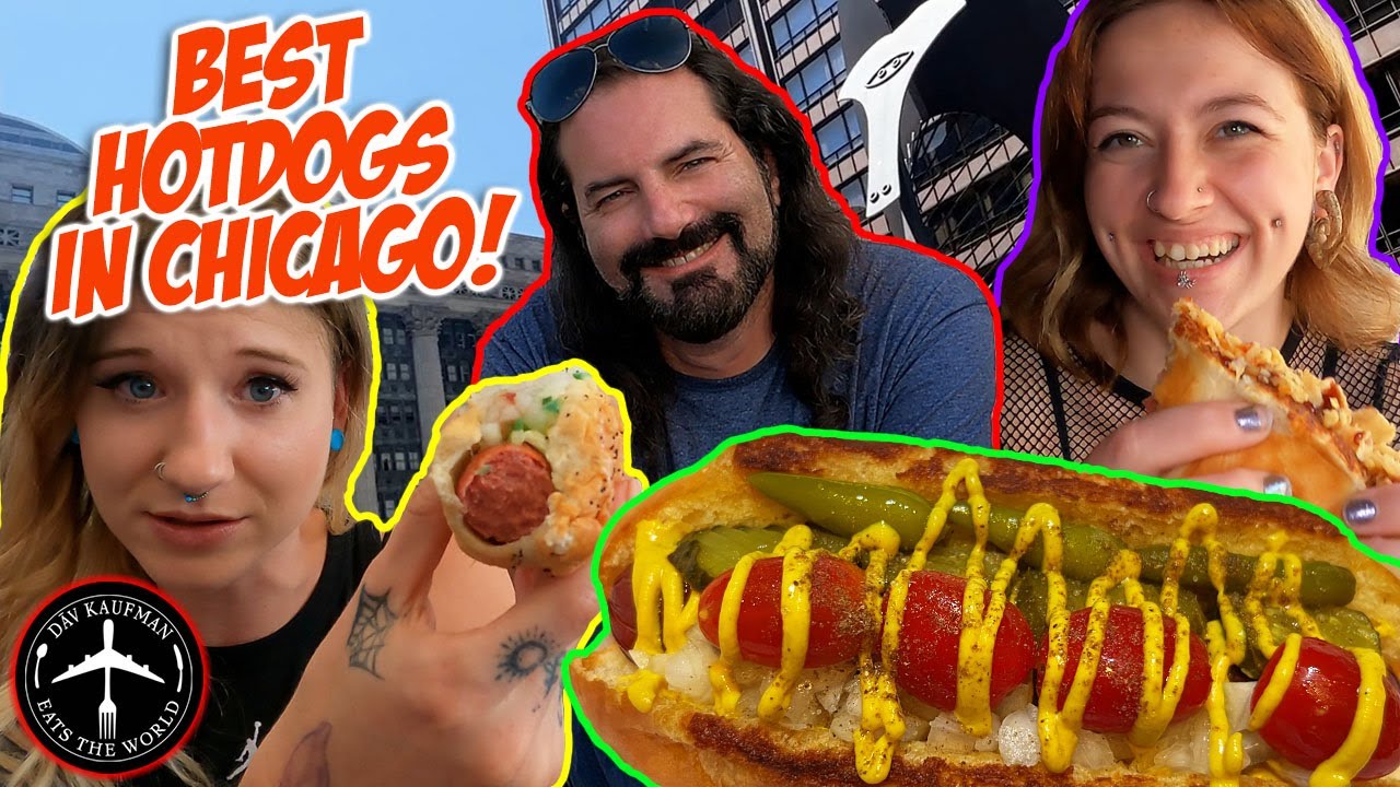 CHICAGO HOT DOG TOUR! TOP 5 BEST HOT DOGS IN THE CITY! LEGENDARY AMERICAN STREET FOOD!