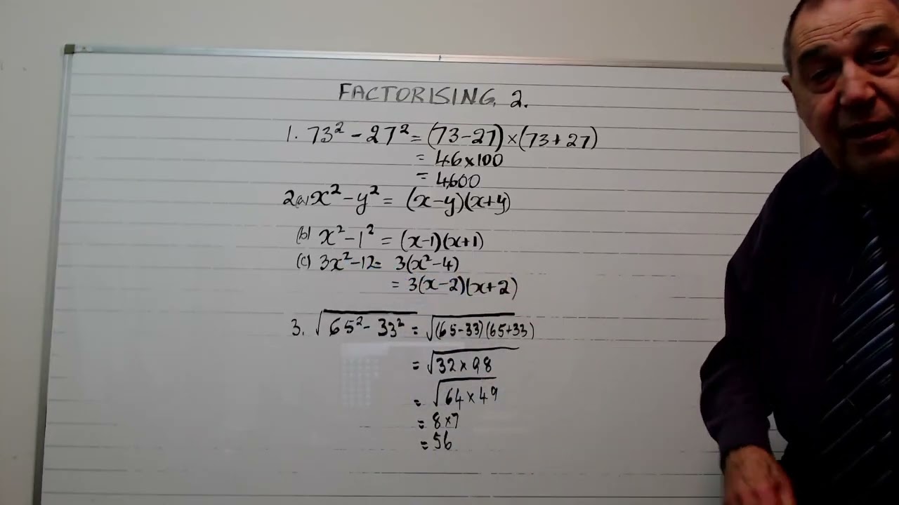 Factorisation Difference of Squares - Master Coaching Australia