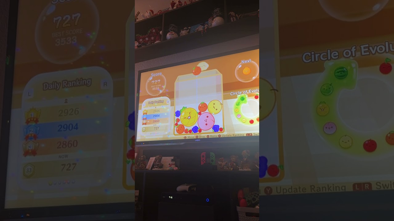 Getting a WATERMELON in the new Suika Game (on switch)