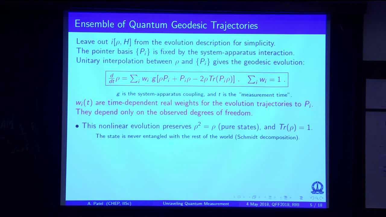 Quantum trajectories for measurement of entangled states