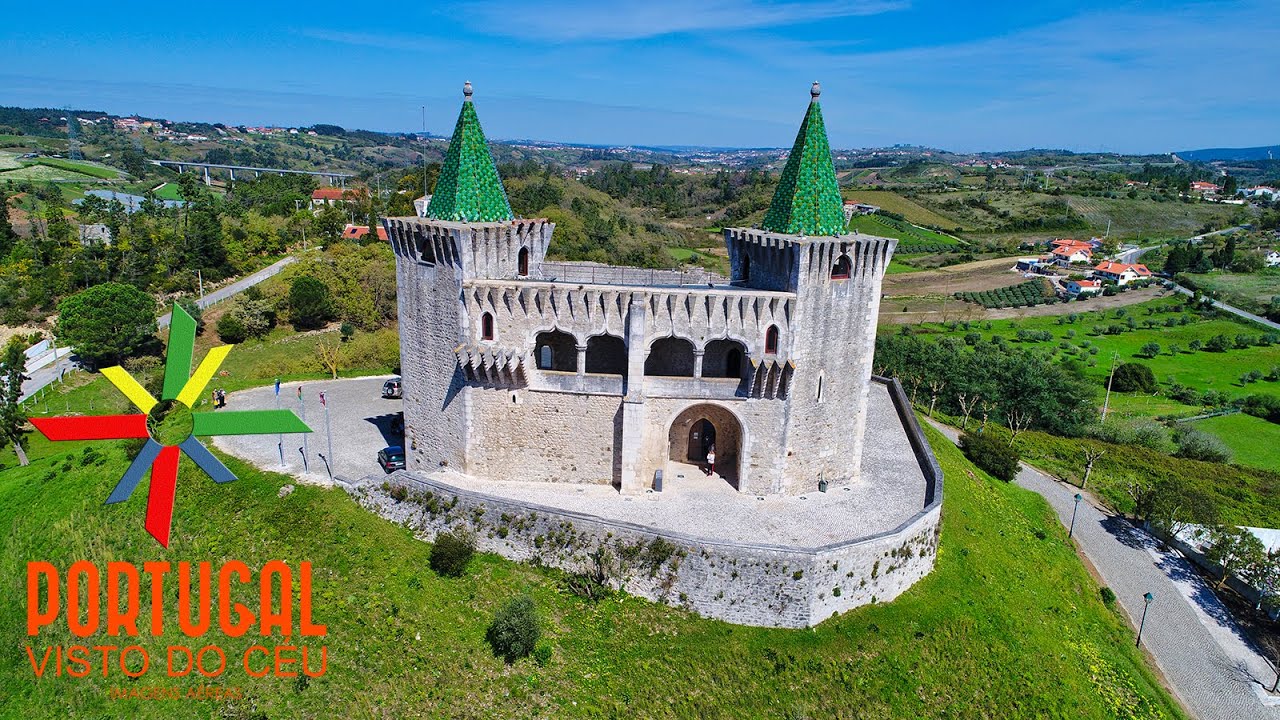 Castelo de Porto de Mós - Porto de Mós Castle aerial view - 4K Ultra HD