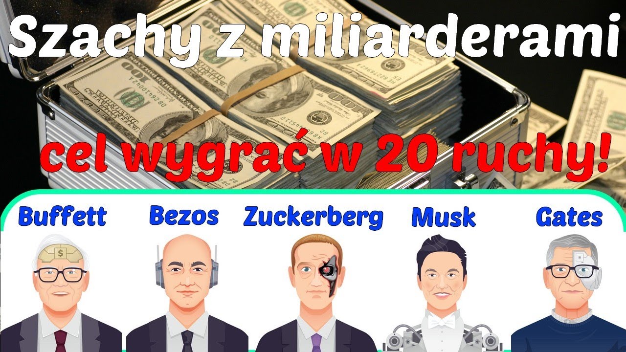 SZACHY 487# Szachy z miliarderami Buffett Bezos Zuckerberg Musk Bill Gates nowe postacie chess.com