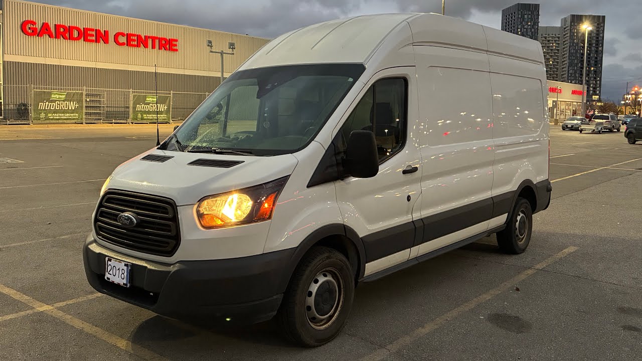 Запуск двигателя и подробный обзор грузового фургона Ford Transit 250 2018 года