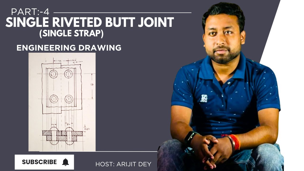 SINGLE RIVETED BUTT JOINT (SINGLE STRAP)