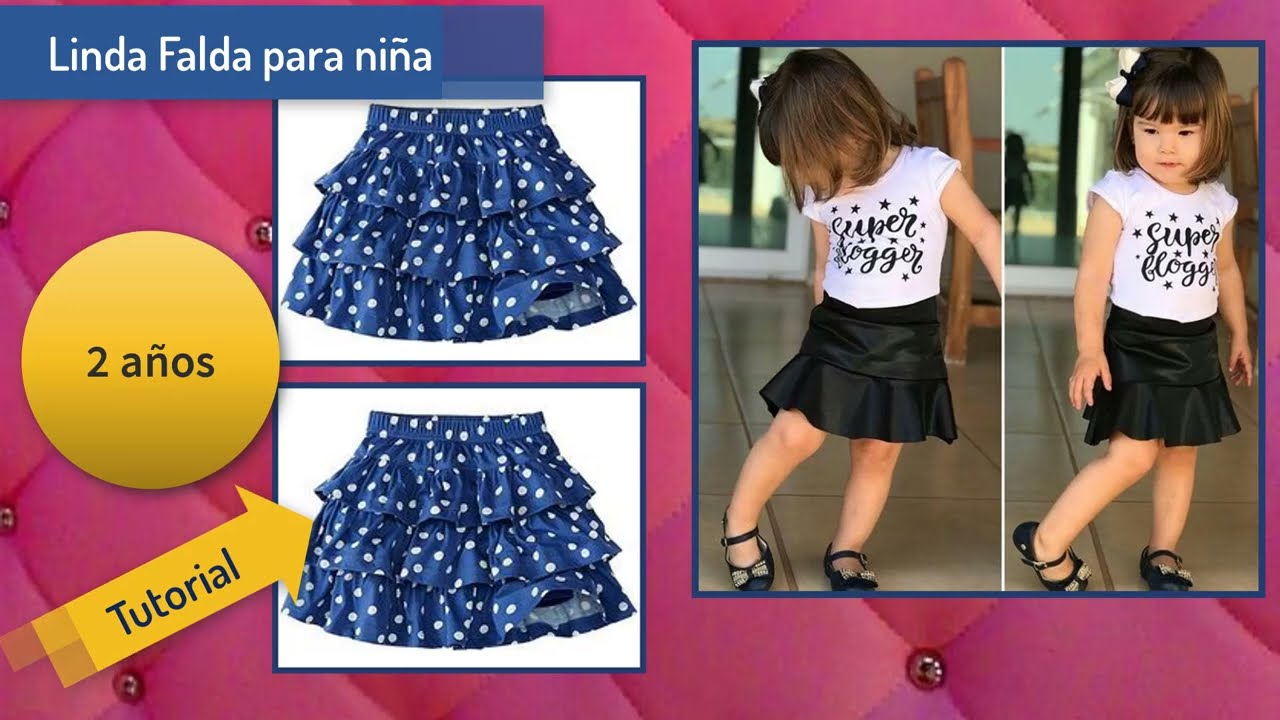 Falda de cuero en capas para niñas DIY