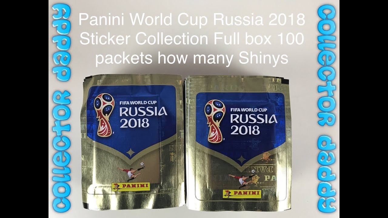 Panini World Cup Russia 2018 Sticker Collection Full Box 100 packets - How many Shinys