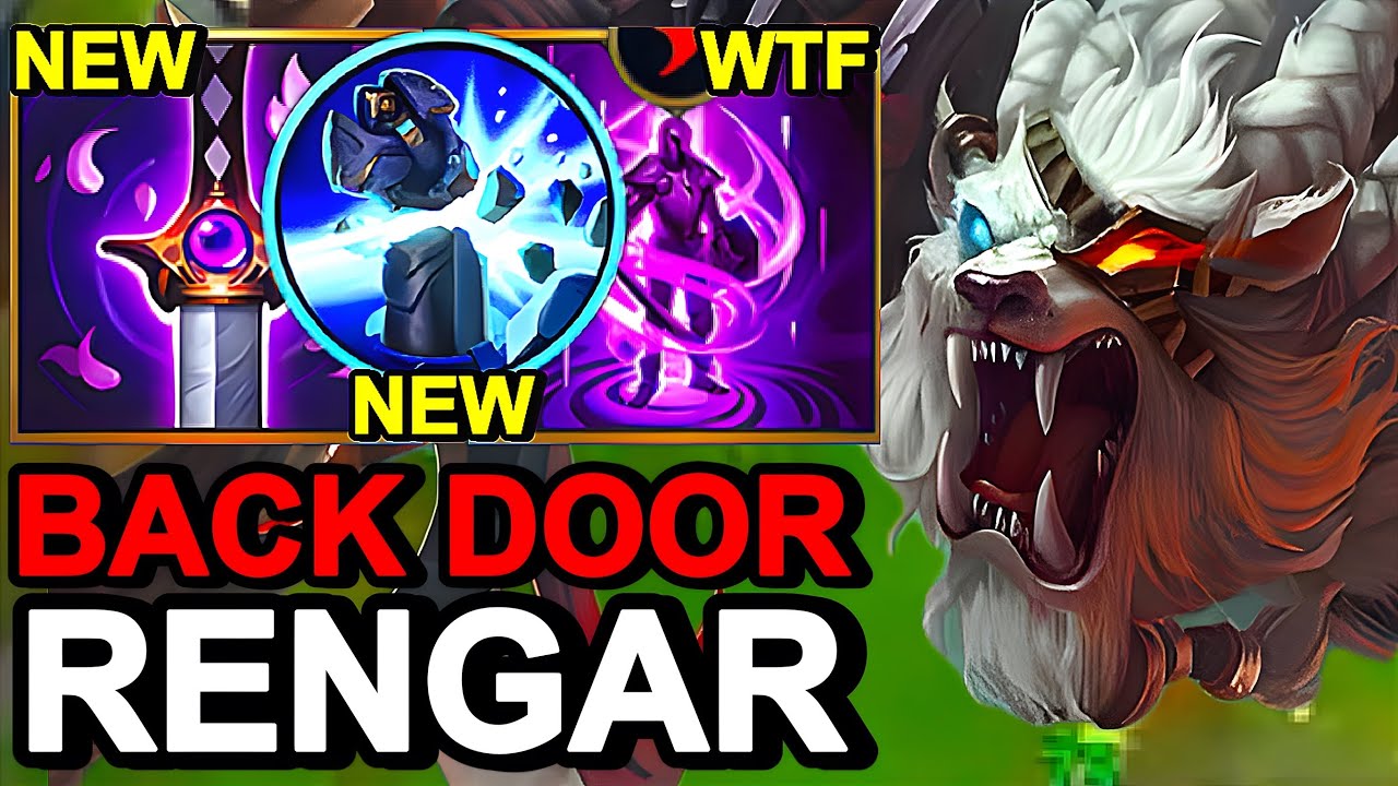 Wild Rift China Rengar Jungle - NEW Backdoor Rengar Build Runes - Crazy 3TP Team Macro