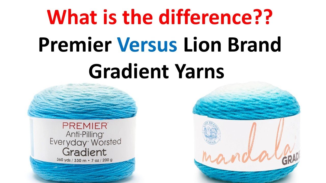 В чем разница между пряжей Premier Gradient и пряжей Lion Brand Gradient?