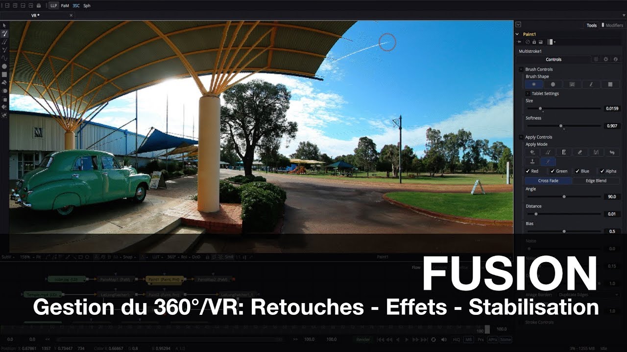 FUSION: Gestion du 360°/VR - Retouches -Effets - Stabilisation