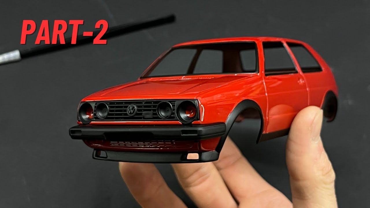 Building a Fujimi Vw Golf MK-2 GTI (How to polishing a 1/24 Scalemodel)