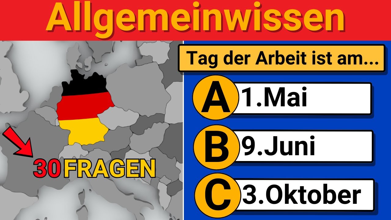 Schaffst du es alle 30 Fragen zu beantworten? 🧠✨ | Allgemeinwissensquiz