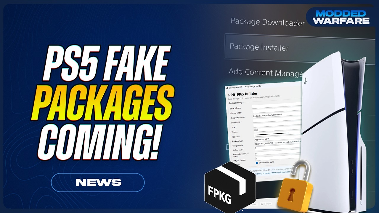 Анонс Fake Packages для PS5 до версии 11.40: fpkg builder и многое другое!