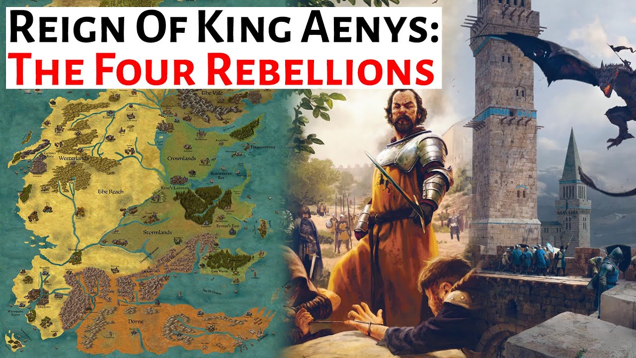 The Four Rebellions | Reign Of King Aenys Targaryen | House Of The Dragon History & Lore Explained